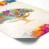 Farbenfrohe Handbaum Fotodruck (Ecke)