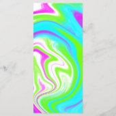 Farbenfrohe handbemalte Acrylflüssigkeit für die H Menükarte (Rückseite)