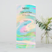 Farbenfrohe handbemalte Acrylflüssigkeit für die H Menükarte (Stehend Vorderseite)