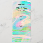 Farbenfrohe handbemalte Acrylflüssigkeit für die H Menükarte (Vorderseite)