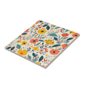 Farbenfrohe handbemalte Blume Fliese (Seite)