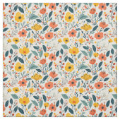 Farbenfrohe handbemalte Blume Stoff (Muster)