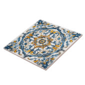 Farbenfrohe handbemalte Blumenziegel Fliese (Seite)