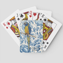 Farbenfrohe handbemalte gefährdete Ara Spielkarten