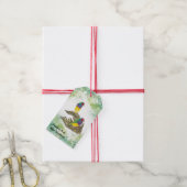 Farbenfrohe handbemalte Gouldianfinch Geschenkanhänger (Mit Garn)