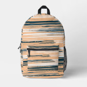 Farbenfrohe handbemalte Linien Bedruckter Rucksack (Vorderseite)