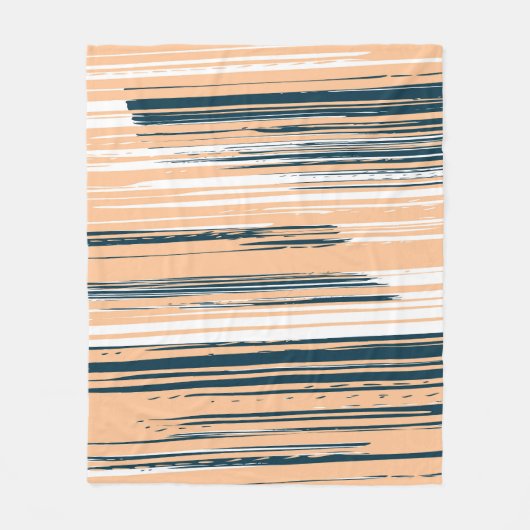 Farbenfrohe handbemalte Linien Fleecedecke (Vorderseite)