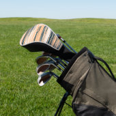 Farbenfrohe handbemalte Linien Golf Headcover (In SItu)