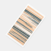 Farbenfrohe handbemalte Linien Serviette (Ecke)