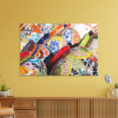 Farbenfrohe handbemalte mexikanische Keramik Leinwanddruck (Insitu (Wohnzimmer))