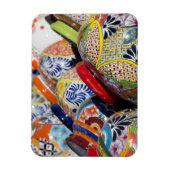 Farbenfrohe handbemalte mexikanische Keramik Magnet (Vertikal)