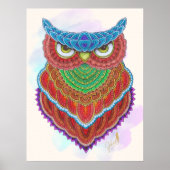 Farbenfrohe handbemalte Schale Poster (Vorne)