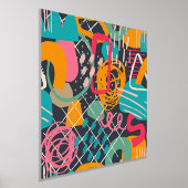 Farbenfrohe HandDrawn Moderne Lounge Art 3 Foliendrucke (Ablage )