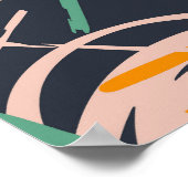 Farbenfrohe HandDrawnZeitgenössische Grunge Art 2 Poster (Ecke)