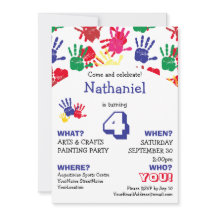Farbenfrohe Handdrucke Kindergeburtstag Party