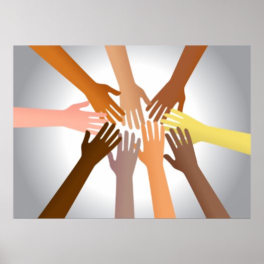 Farbenfrohe Hände Poster (Vorne)