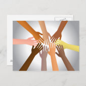 Farbenfrohe Hände Postkarte (Vorne/Hinten)