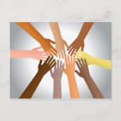 Farbenfrohe Hände Postkarte (Vorderseite)