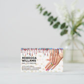 Farbenfrohe handgefertigte Teile | Nail Polnischer Visitenkarte (Stehend Vorderseite)