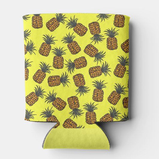 farbenfrohe handgemalte Ananas-Muster Dosenkühler (Rückseite)