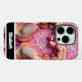 Farbenfrohe Handgemalte Herzdesign Personalisierun Case-Mate iPhone Hülle (Rückseite (Horizontal))