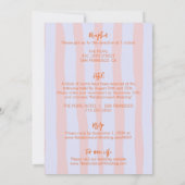 Farbenfrohe Handgemalte in einer Hochzeit Einladung (Rückseite)