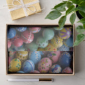 Farbenfrohe handgemalte Ostereier Seidenpapier (Geschenk)