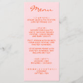Farbenfrohe handgeschriebene gestrichene Pinstreif Menükarte (Vorderseite)