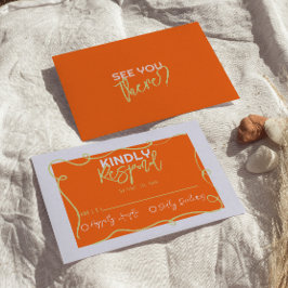 Farbenfrohe handgeschriebene, Niedlich gestrichene RSVP Karte