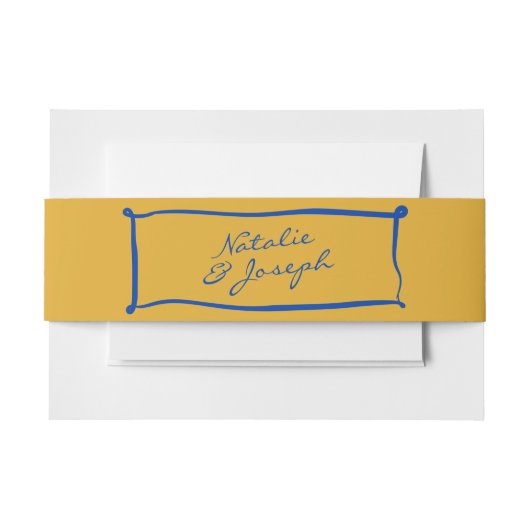 Farbenfrohe handgeschriebene Retro Whimsical Frame Einladungsbanderole (Vorderseite Beispiel)