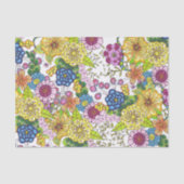 Farbenfrohe handGezeichnet Blume und Blätter Seidenpapier (Vorderseite)