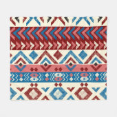 Farbenfrohe handGezeichnet Tribal-Muster Fleecedecke (Vorderseite (Horizontal))