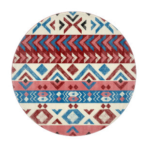Farbenfrohe handGezeichnet Tribal-Muster Schneidebrett