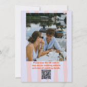 Farbenfrohe handgezeichnete Foto QR Code Hochzeit Einladung (Rückseite)