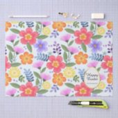 Farbenfrohe handgezeichnete, lebendige, floralrosa seidenpapier (Handwerk)