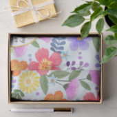 Farbenfrohe handgezeichnete, lebendige, floralrosa seidenpapier (Geschenk)