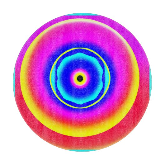 Farbenfrohe handgezeichnete Muster Art Style Schneidebrett (Vorderseite)