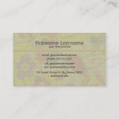 Farbenfrohe Handgezeichnete Retro-Mode, Blumendesi Visitenkarte (Rückseite)