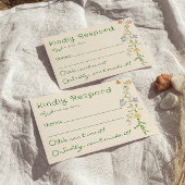Farbenfrohe handgezeichnete Wildblume Pastel Weddi RSVP Karte