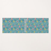 Farbenfrohe Handgezogene Blüte Yogamatte (Vorderseite (Horizontal))