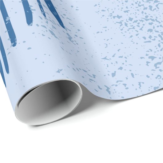 Farbenfrohe handgezogene Dash Spiralen und Linien Geschenkpapier (Rolleneckpunkt)