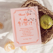 Farbenfrohe handgezogene Fun Retro-Hochzeit