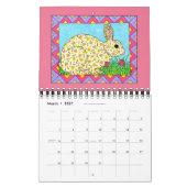 Farbenfrohe handgezogene mexikanische Volkskunstti Kalender (Mär 2027)