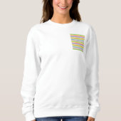 Farbenfrohe, handgezogene Streifen Sweatshirt (Vorderseite)