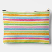Farbenfrohe, handgezogene Streifen Zubehörtasche (Rückseite)