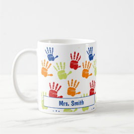 Farbenfrohe Handprint-Tasse Kaffeetasse