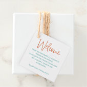 Farbenfrohe Handschrift Hochzeitsgeschenk-Beutel Geschenkanhänger (Beispiel)