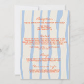 Farbenfrohe Handschrift in einer Hochzeit Einladung (Rückseite)