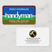 Farbenfrohe Handyman-Beschriftung Visitenkarte (Vorne/Hinten)