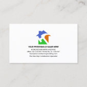 Farbenfrohe Handyman-Tool-Tabs Visitenkarte (Rückseite)